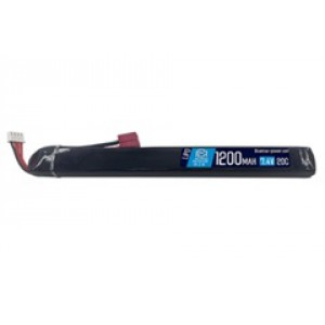 АКБ BlueMAX 1200mAh Lipo 7.4V 20C AK stick 11.5x14x185mm АК-серия под крышку Т-разъем